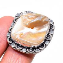 Biwa Pearl Handmade 925 Sterling Silver Jewelry Ring Size 6.5 K5d14