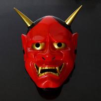 Vyriška Helovino lapės kaukė - Anime Tengu drugelio šokio šalmas One Size red