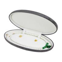 Velvet Oval Pearl Necklace & Earring Gift Box Set