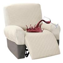 Waterproof Recliner Sofa Cover 4 Piece Split Armchair Covers Dust Protector Cover 1 Seater Relax Lounge Chair Covers Living Room M white