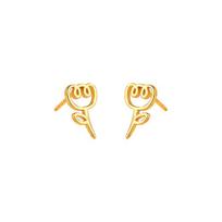 Tulip Light Luxury Summer Earrings Niche Earrings Forest beige