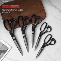 Didelės siuvėjo žirklės 8–12 colių siuvimui, tekstilei, odai ir buitiniam naudojimui 9-inch High Carbon Steel Tailor Scissors Boxed black