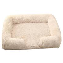Cat Kennel Plush Round Pet Kennel Dog Bed Winter Dog Mat Pet Bed Pet Supplies S size 45 * 40 * 12cm
