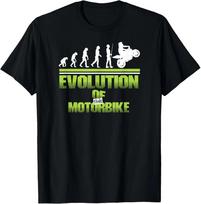 Evolution Of The Motorbike T Shirt Motorcycle Biker Clothes L