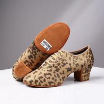 Jazz Dance Shoes for Women Girls Golden Leopard Print Latin Indoor Dance Shoes for Women Soft Soles Lace-Up High Heels 40EU/CN41 ruda