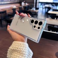 For Samsung Galaxy S24Ultra S23 S22 S21 S20 Plus A73 A72 A55 A54 A53 A52 A50 A42 A35 A34 A33 A32 A30 A25 A23 A24  A15 A14 A13 A12 Transparent Case For Galaxy S21 gryna