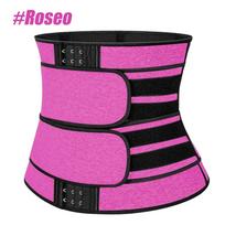 1PCS Women Men Waist Trainer Belt Tummy Control Workout Waist  Sweat Girdle Sport Waist Trimmer Slim Belly Band M pink