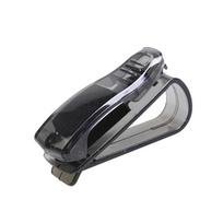 Magnetic Leather Eyeglass Clip Auto Sun Visor Glasses Storage Sunglasses Card Ticket Holder Stand Car Interior Accessories skaidri juoda spalva