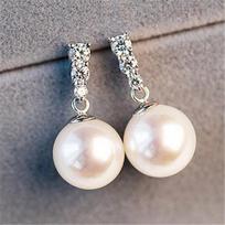 Sterling  Pearl Drop Earrings for Women Exquisite Accessories Wedding Daily Wear Chic Earrings New Trendy Jewelry