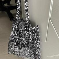 Korean Blogger Canvas Shoulder Bag – Lazy Summer Polka Dot Versatile Shopping Tote