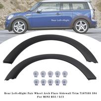 Rear Left+Right Pair Wheel Arch Flare Sidewall Trim 7167593 594 For MINI R55