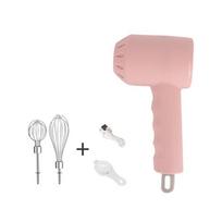 Electric Food Mixer Portable Hand Blender 3 Speeds High Power Dough Blender Egg Beater Baking Wireless Hand Mixer Kitchen Tools rožinė