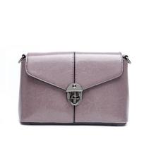 Korean New Style Oil Wax Cowhide Women's Bag Trendy Women's One-shoulder Small Square Leather Oblique Straddle Bag