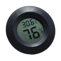 1~10PCS +70°C Mini LCD Digital Thermometer Hygrometer Round Temperature Humidity Tester Sensor Detector For Freezer Cigar Box juoda