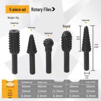 5-Piece Woodworking Rotary Files & Carving Grinding Heads Set