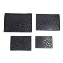 4PCS Plastic Serving Tray Lightweight Multifunction Rectangular Fruit Trays Serving Platters Set juoda
