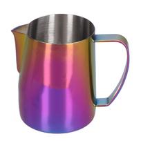 Milk Frothing Pitcher 600ml / 20oz Stainless Steel Creamer Frothing Pitcher for Cappuccino Latte Art brown