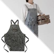Denim Work Apron for Artists And Gardeners juoda