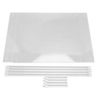 Side Table Acrylic 2 Tier Simple Lightweight Modern Bedside Table for Living Room Bedroom