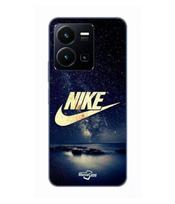 Coque Pour Vivo Y35 4G nike logo doré nuit étoilé Maniacase juoda