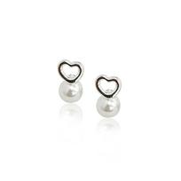 Sweet Pearl Heart-shaped Earrings for Women Design Earrings Small and Exquisite
