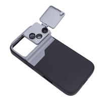 3 in 1 Phone Camera Lens with Case Aluminum TPU Optical Glass Macro Telephoto Fisheye Lens for 16