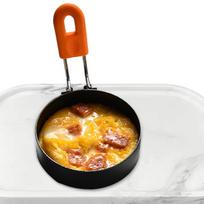 Fried Egg Ring Pancake Cooking for Omelets Burger Patties black