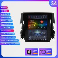 Ossuret Android Car Radio for Honda Civic 2015-2020 Multimedia Stereo 9.7inch Vertical Screen Carplay Android Auto Intelligent Screen GPS Stereo RDS S4 8Core 4G 32G