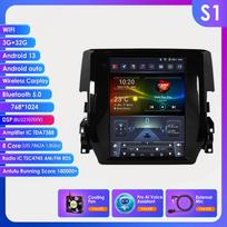Ossuret Android Car Radio for Honda Civic 2015-2020 Multimedia Stereo 9.7inch Vertical Screen Carplay Android Auto Intelligent Screen GPS Stereo RDS S1 8Core 3G 32G AI