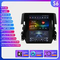 Ossuret Android Car Radio for Honda Civic 2015-2020 Multimedia Stereo 9.7inch Vertical Screen Carplay Android Auto Intelligent Screen GPS Stereo RDS S6 8Core 6G 64G AI