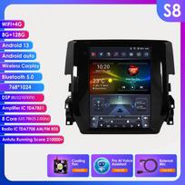 Ossuret Android Car Radio for Honda Civic 2015-2020 Multimedia Stereo 9.7inch Vertical Screen Carplay Android Auto Intelligent Screen GPS Stereo RDS S8 8Core 8G 128G AI