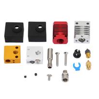 3D Printer Extruder Hotend Kit Assembled Mk8 Nozzle Metal Hot End Kit for Ender 3 Ender 3 V2 Ender black