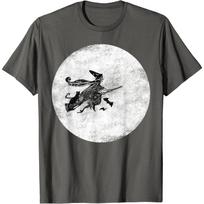 Funny T-Shirt Witch Broom Moon Costume Men Clothing Streetwear Gift Tee Graphic T Shirts S