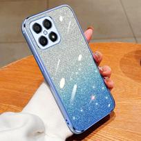 For Honor X8 Case Honor TFY-LX1, TFY-LX2, TFY-LX3 Phone Case Shiny Glitter Plating Silicone Camera Lens Soft Back Cover For Honor X8 white