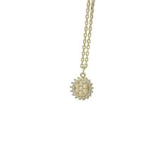 New Sun Flower Bud Pearl Necklace Japanese and Korean Simple Temperament Versatile Collarbone Chain for Women