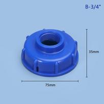Ibc Tank Fittins S60X6 šiurkščiavilnių srieginis dangtelis iki 1/2  3/4  1  adapterio jungties 25mm blue
