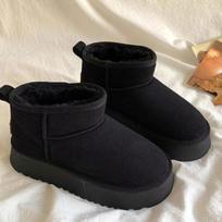 Snow Boots Women Sheepskin Leather Fur Winter Boots Shearling  Platform Snow Boots Shoes Round Toe Keep Warm Shoes Female 2025 40 ruda