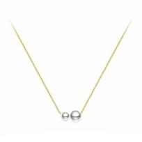 Yuan Quan Jewelry Pearl Necklace for Women, Double Pearl Collarbone Chain, Gift Neck Decoration, Box Chain, Simple