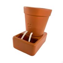 Flowerpot Decorative Planter Art Craft Pot Cartoon Flower Holder Vase for Party Living Room Cafe brown