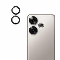 Galinis metalinis žiedas Stiklas kamerai Skirta Xiaomi Poco F6 Kameros objektyvo apsauginis stiklas Little F6 Poco F 6 PocoF6 5G Objektyvo apsaugos dėklas For Xiaomi Poco F6 juoda