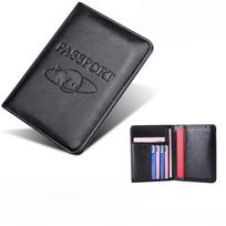 Aukščiausios kokybės RFID apsaugos nuo vagystės odinis paso dėklas su keliais skyreliais ir didele talpa Red [64-pattern Second-layer Leather] gray