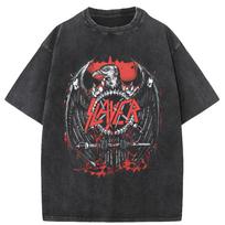 Men's T-Shirt High Street Tidal Current Vulture Brand Printing Mens Creative Hip Pop T-Shirt Anime Harajuku S black