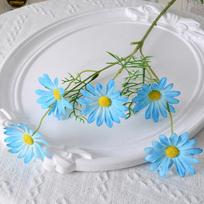 Dutch Daisy Cosmos Home Decor Chamomile Artificial Flowers for Photography mėlyna