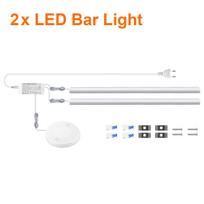 12V Jutiklinis Dimeriuojamas Aliuminio LED Šviestuvas Po Spinta su Medžio Pradūrimo Rankos Skenavimo Jungikliu Namų Spintai Spintelėms Dekoravimas 4pcs balta