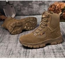 Men Large Sneaker Winter Snow Boots Warm Fur Waterproof Leather Outdoor Mountain Shoes Tactical Footwear Black Combat Boots 39 ruda