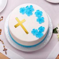 10 vnt. Kryžius Tortas Akrilinis Topper Krikštas Krikštynos Konfirmacija Auksas Vestuvės blue