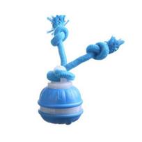 Smart Automatic Moving Ball Squeaky Dog Toy with Motion Sensor Compact Design USB Charging Interactive Rolling Pet Toy mėlyna