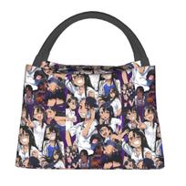 Lunch Bag Don't Toy With Me Miss Nagatoro Insulated Cooler Bag Portable Constant Kouhai Love Harassment Lunch Box Handbags 28x17x16CM juoda