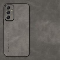 Sheepskin Leather Soft Case For Samsung Galaxy A54 A15 A25 A35 A55 5G A16 M55 A05S A04 A06 A72 A73 S24 S22 S21 S20 S23 FE Luxury Matte Slim Back Cover Galaxy M32 pilka spalva