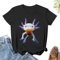 Axolotl Mexican Walking Fish Cute Amphibian Axolotl T Shirt Graphic Shirt Casual Short Sleeved Female Tee T-Shirt Size S S